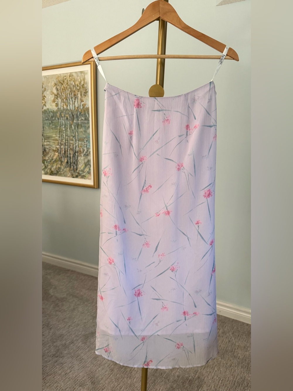 Parfait Floral Sheer Midi Skirt – 90s Minimalist Coastal Grandma